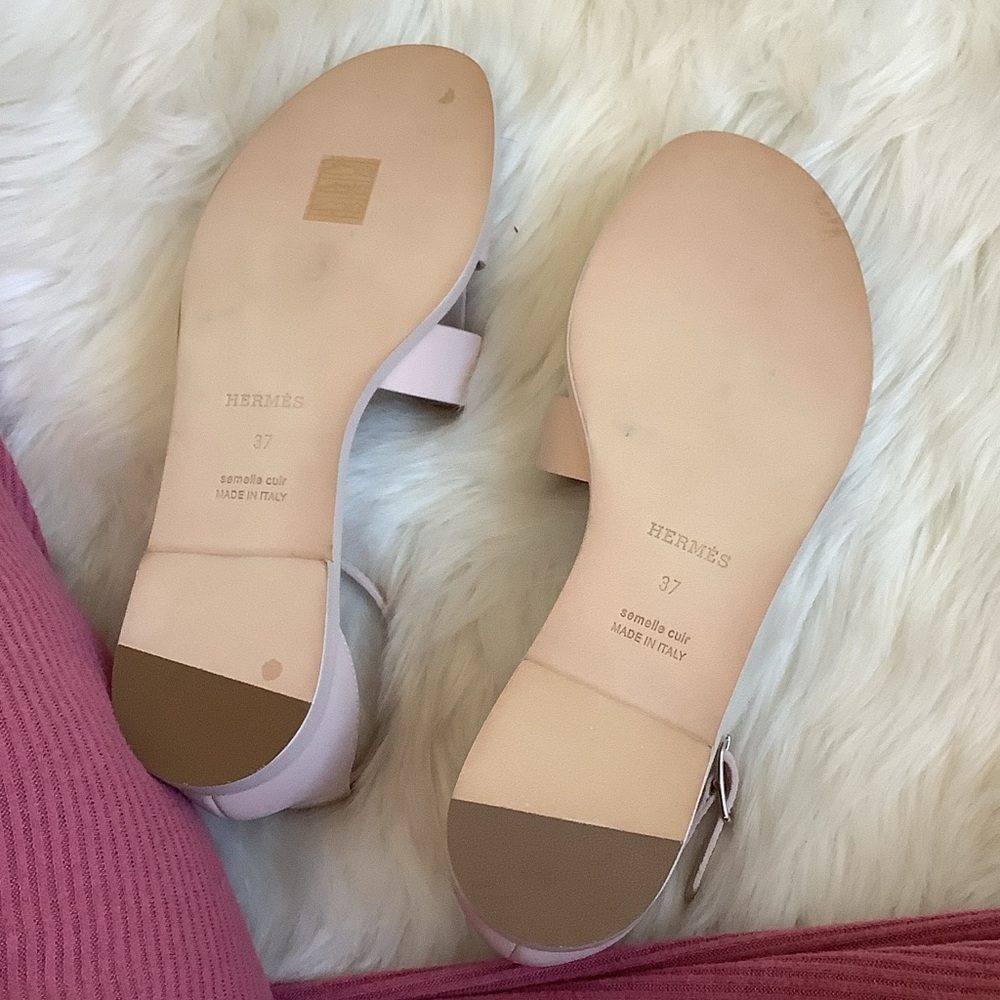 Hermes Santorini Light Pink Sandals - Picture 5 of 7